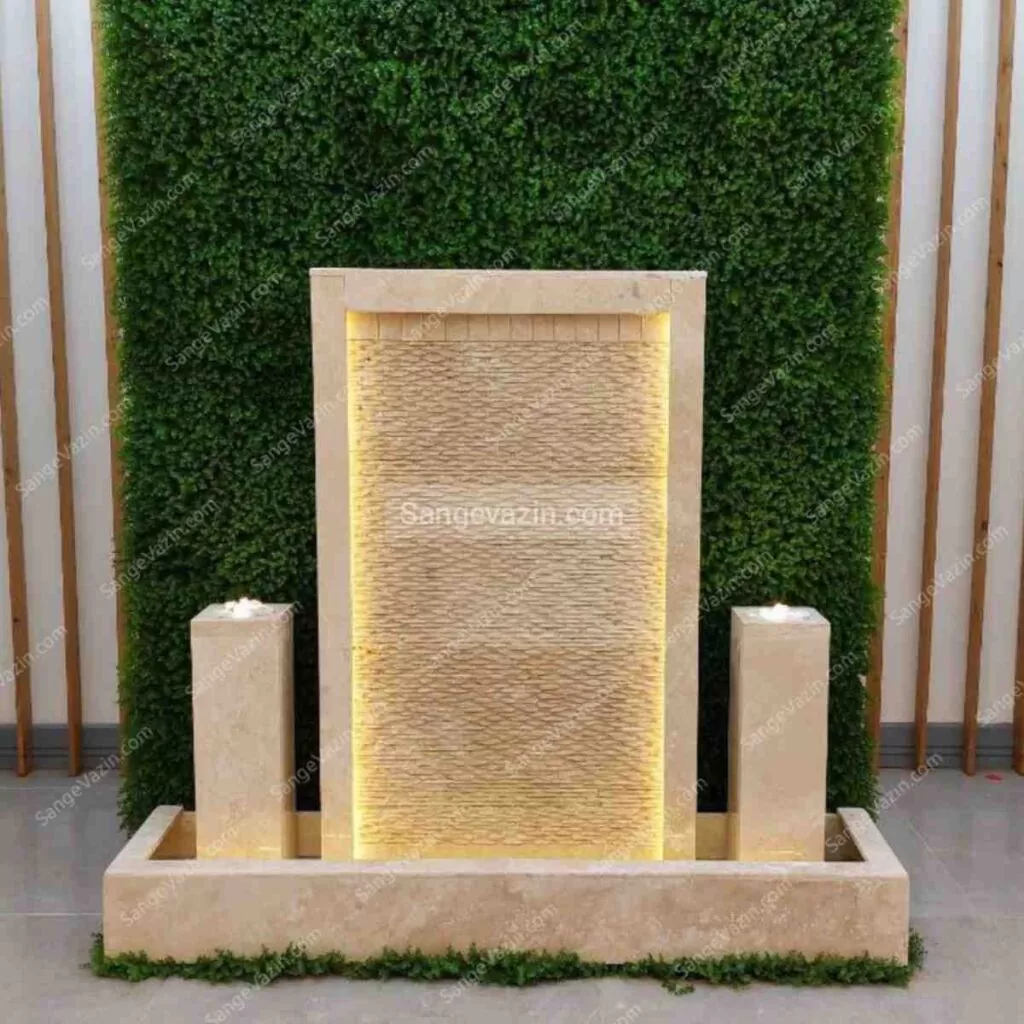 نافورة شلال ماندانا باللون الأبيض