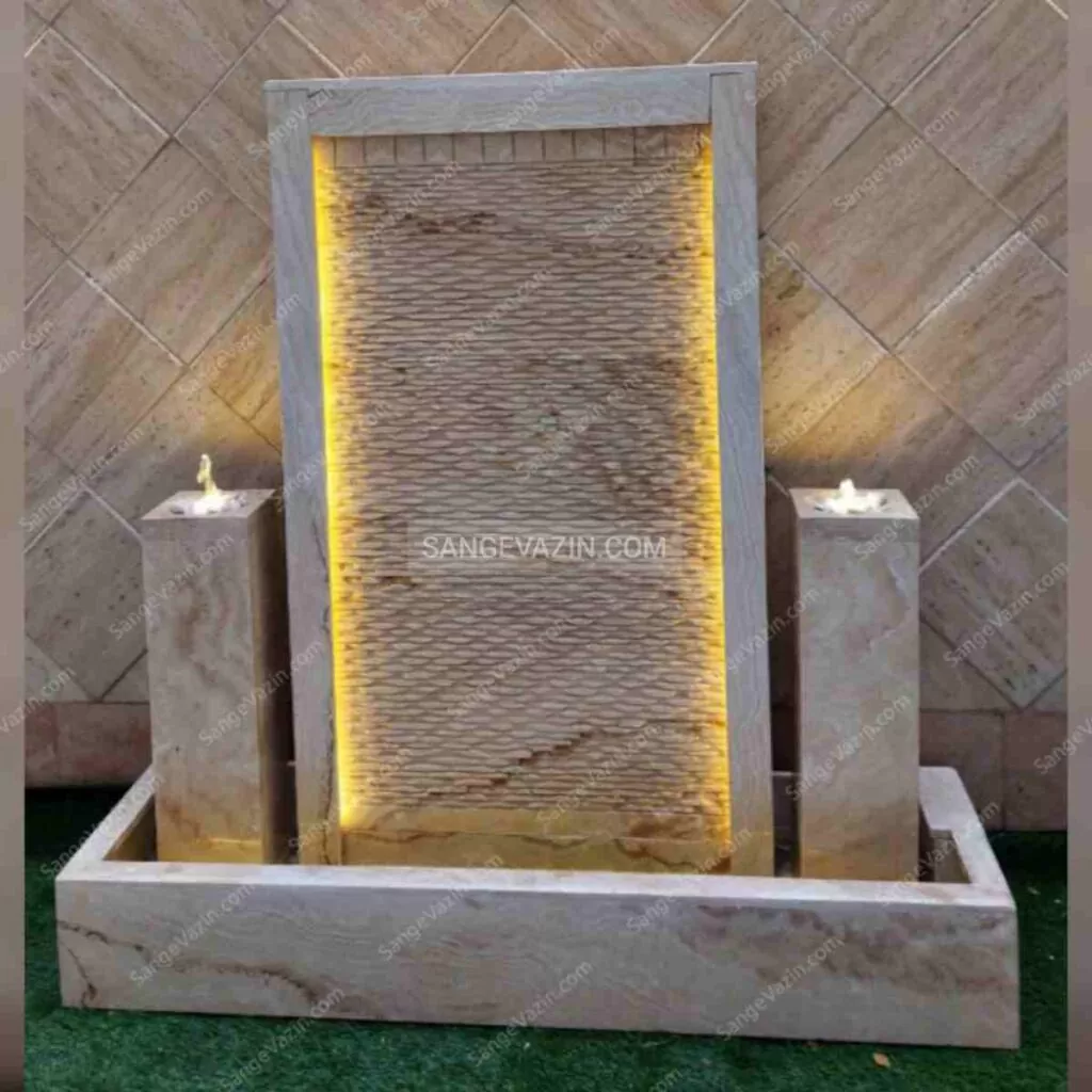 نافورة شلال ماندانا باللون الأبيض الجميل