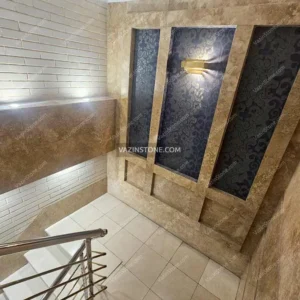 سنگ حاجی آباد در دیوار راه پله