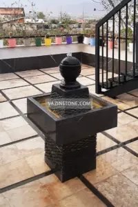 عکس آبنما سنگی گلخانه