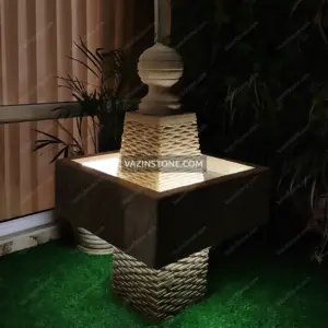 عکس آبنما سنگی گلخانه