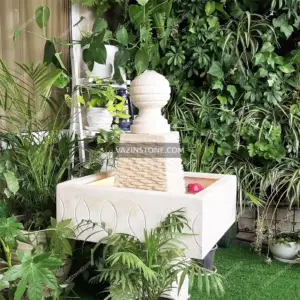 عکس آبنما سنگی گلخانه