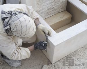 اجرای آبنمای سنگی سفارشی