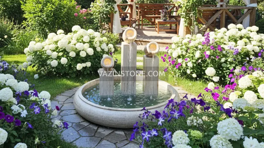 آبنمای سنگی سه کوزه ای