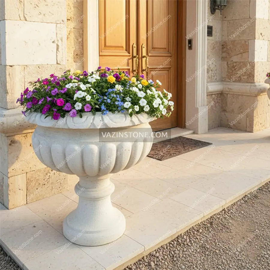 عکس گلدان سنگی یاسمن