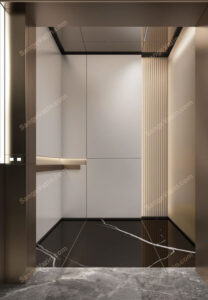 سنگ کف و قاب دور آسانسور