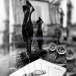 مجسمه سنگی مرمریت مشکی