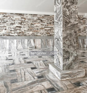 سنگ دیوار و کف پارکینگ