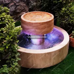 عکس آبنما سنگی غنچه