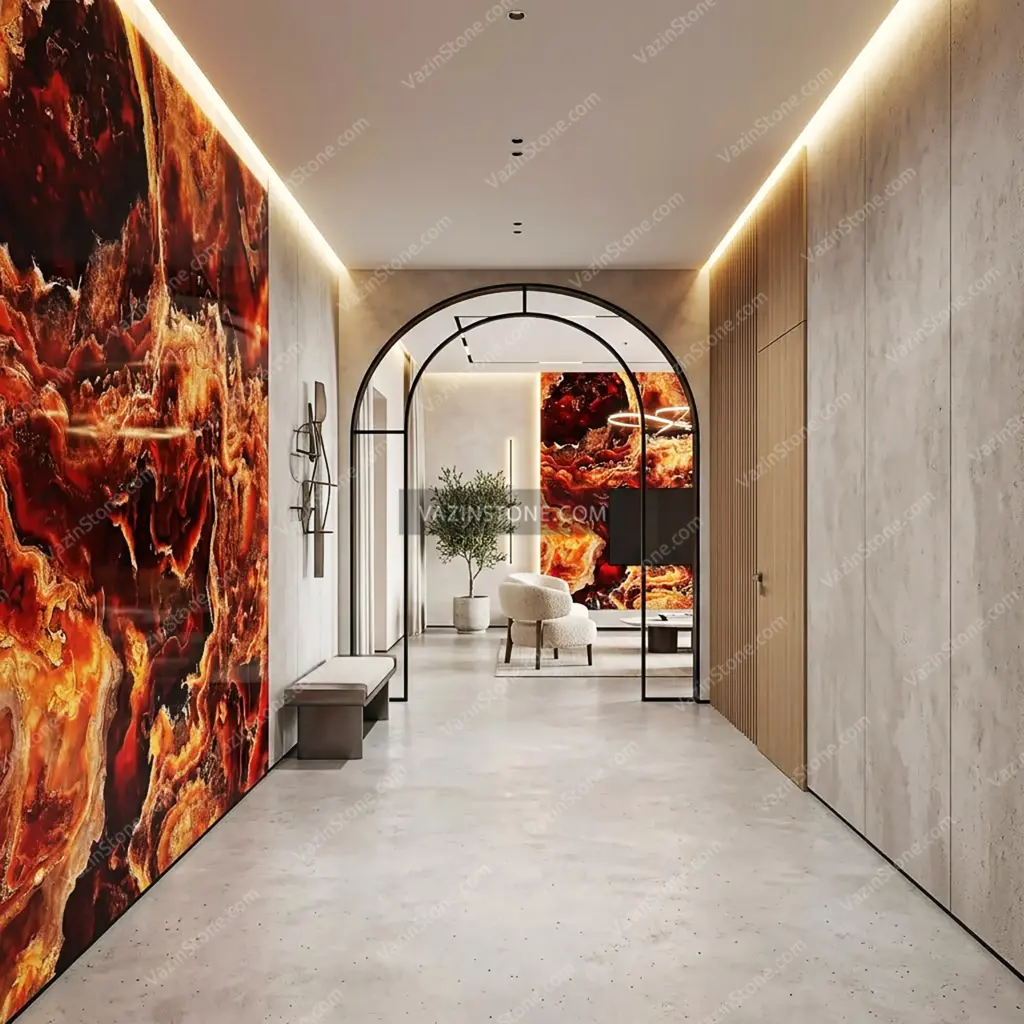 عکس ماربل شیت مرمر آتشین