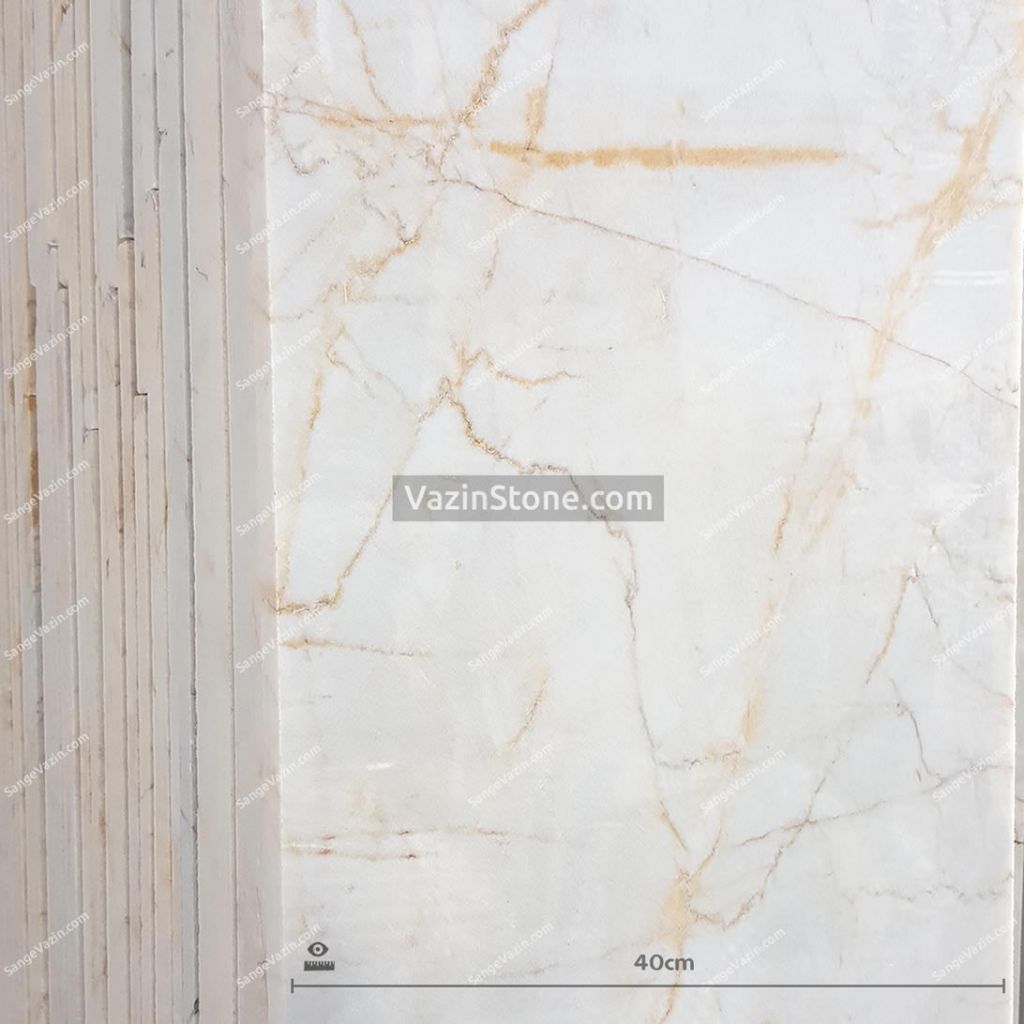 سنگ چینی سفبد الیگودرز با رگه های طلایی - دسته سنگ