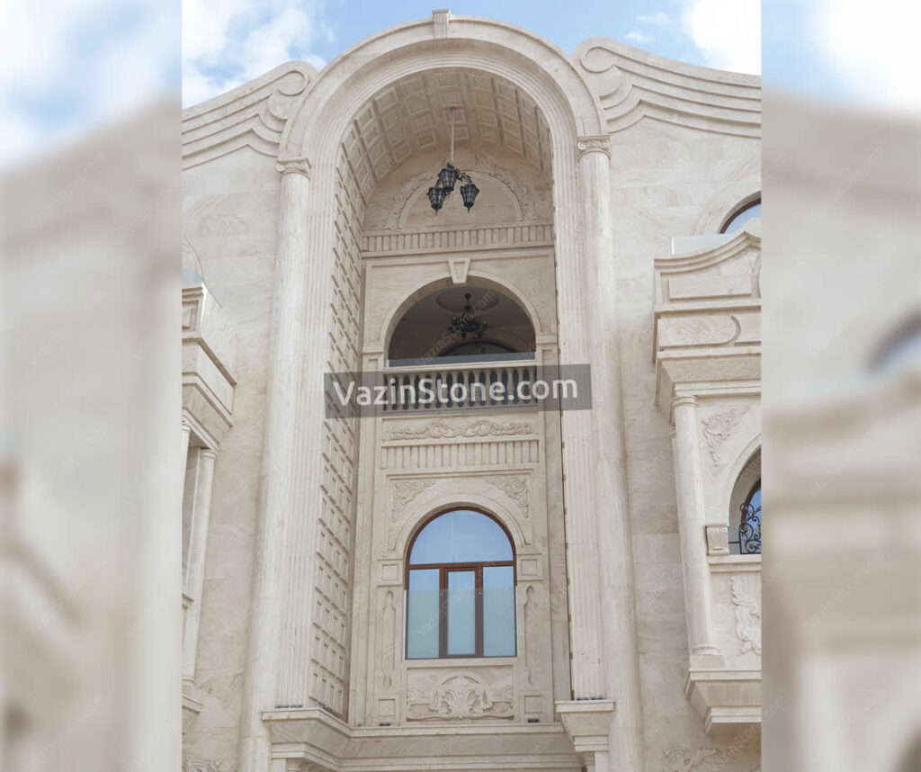 بهترین و زیباترین نما رومی دو طبقه همراه با ستون در ایران