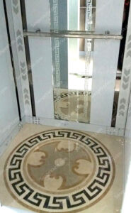 سنگ معرق در کف آسانسور