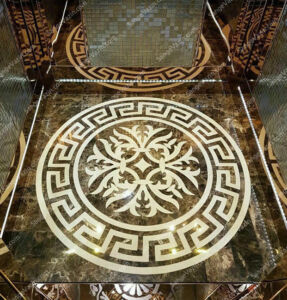 سنگ کف آسانسور معرق سنگی