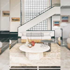 عکس میز جلو مبلی سنگی حلیا