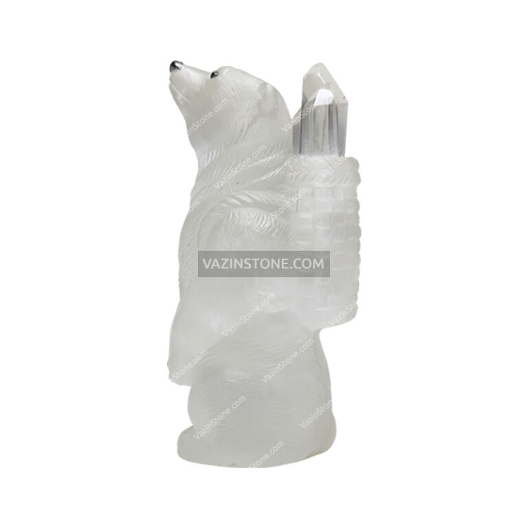 مجسمه سنگی خرس قطبی