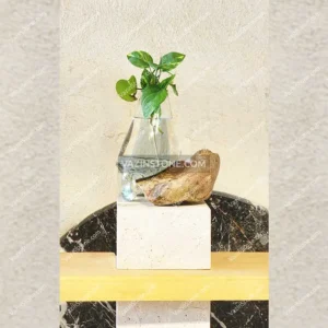 عکس گلدان سنگ و شیشه