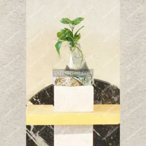 عکس گلدان سنگ و شیشه