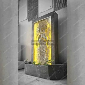 عکس آبنما سنگی صخره‌ای