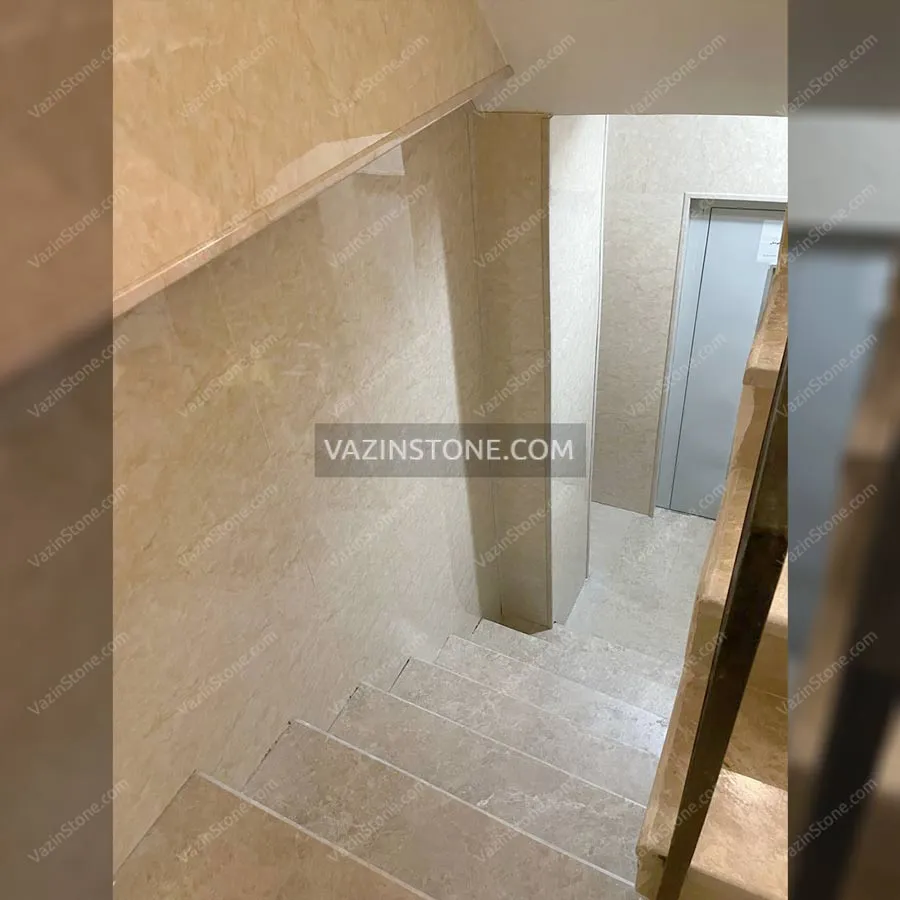 بازسازی راه پله با ماربل شیت طرح سنگ