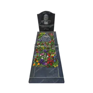 عکس سنگ قبر مشکی نطنز طرح قطره