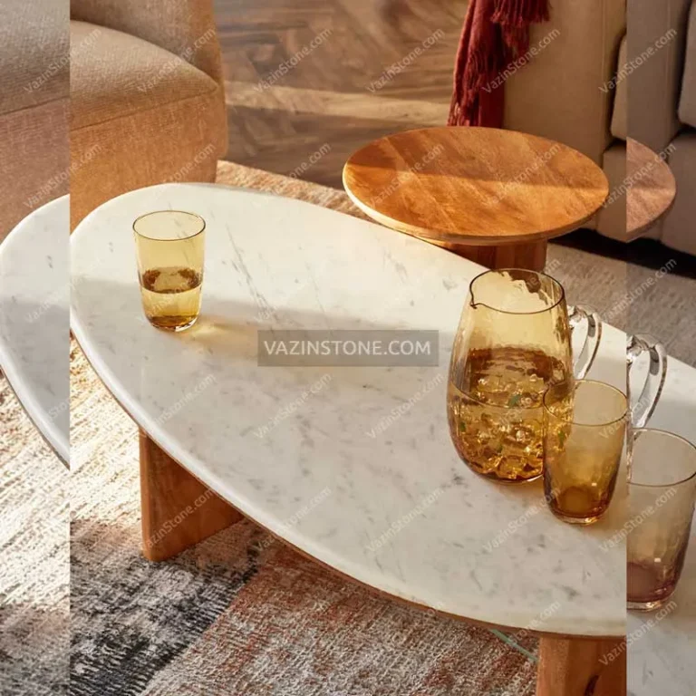 عکس میز جلو مبلی سنگی کارا
