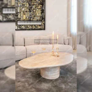 عکس میز جلو مبلی سنگی لامین