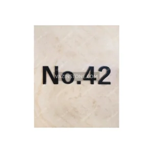 عکس پلاک سنگی ساختمان ساخته شده با واترجت