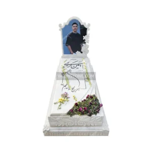 عکس سنگ مزار سفید هرات طرح بستان