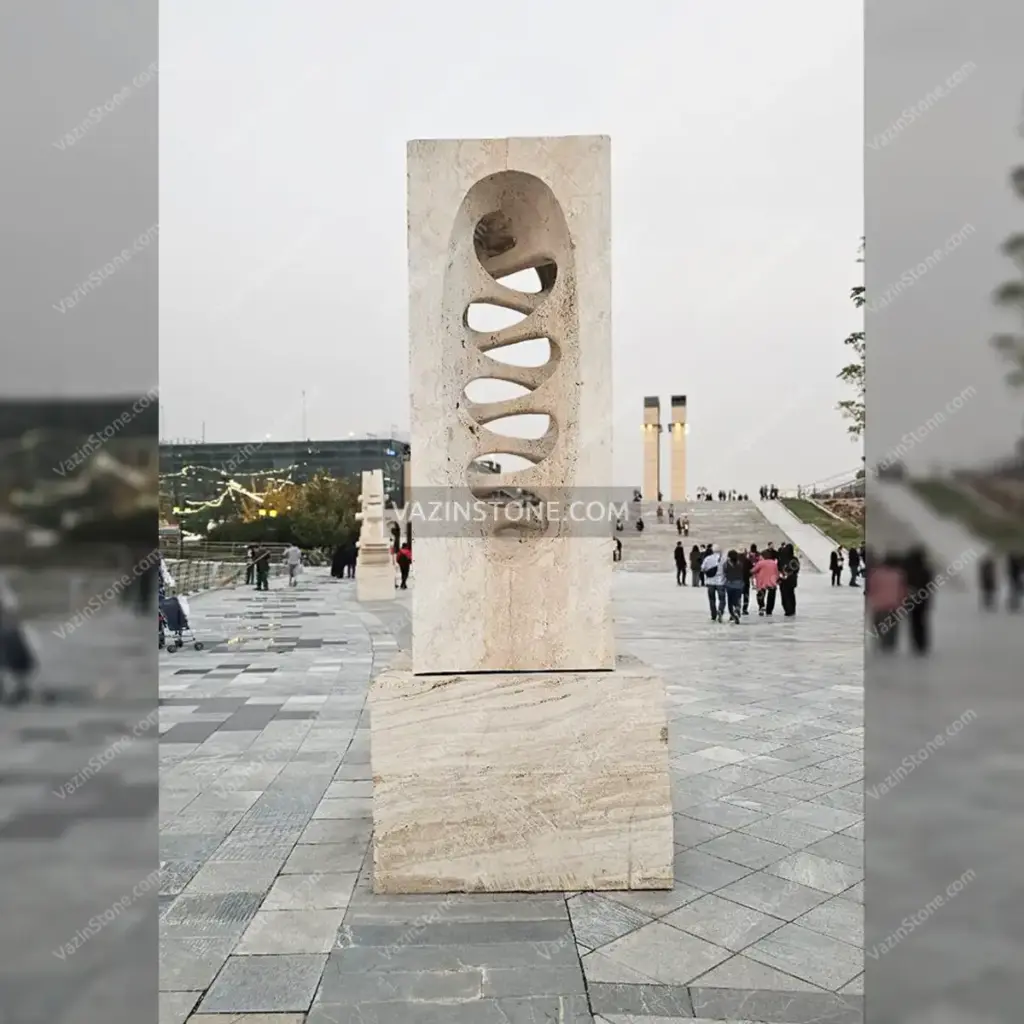 عکس مجسمه سنگی باغ کتاب