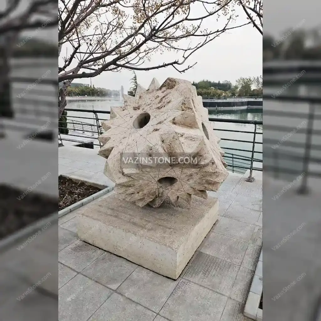 عکس مجسمه سنگی باغ کتاب