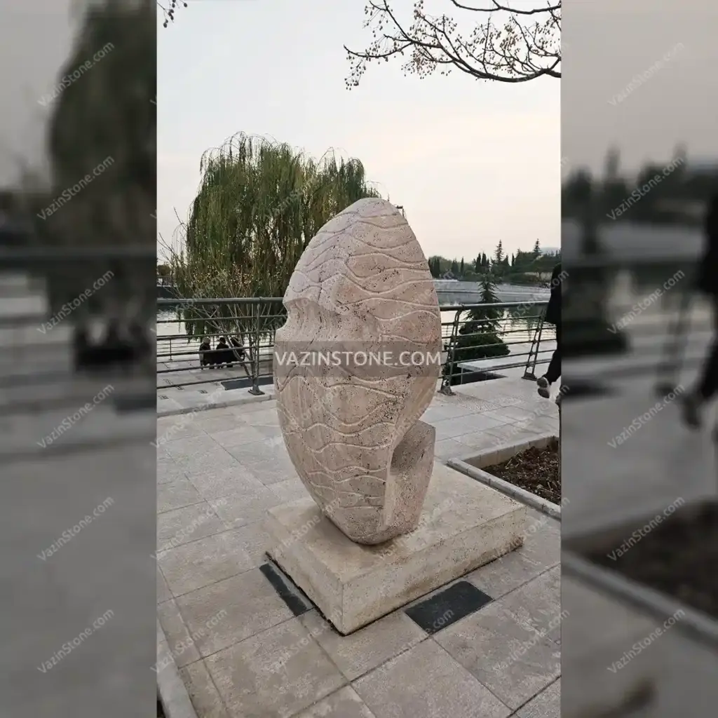 عکس مجسمه سنگی باغ کتاب