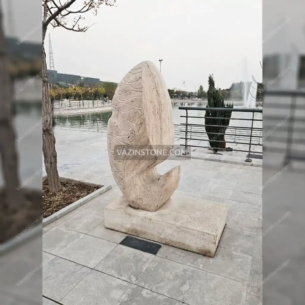 عکس مجسمه سنگی باغ کتاب