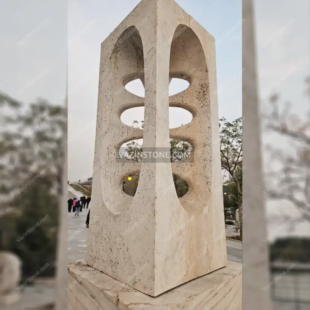 عکس مجسمه بزرگ سنگی باغ کتاب