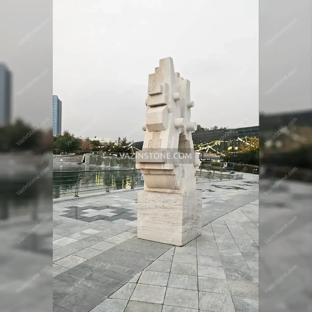 عکس مجسمه سنگی انتزاعی