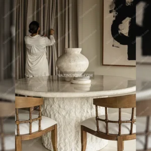 عکس میز ناهار خوری سنگی لاپیس