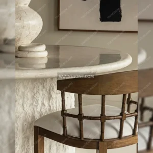 عکس میز ناهار خوری سنگی لاپیس