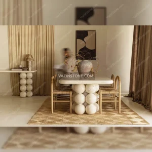 عکس میز ناهار خوری سنگی اوربیتا