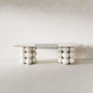 عکس ست میز سنگی اوربیتا - میز کنسول کوتاه