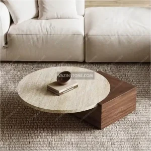 عکس میز جلو مبلی و میز عسلی سنگی ریورس