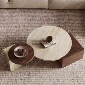 عکس میز جلو مبلی و میز عسلی سنگی ریورس