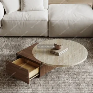 عکس میز جلو مبلی و میز عسلی سنگی ریورس