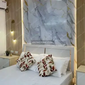 عکس ماربل شیت دیوار پشت تخت