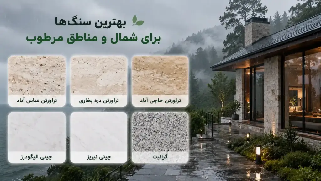 بهترین سنگ‌ها برای شمال و مناطق مرطوب