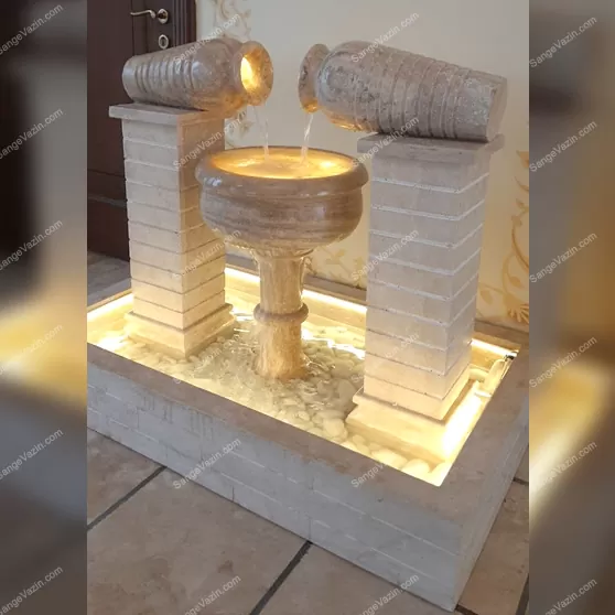آبنما سنگی راحیل همراه با دو کوزه