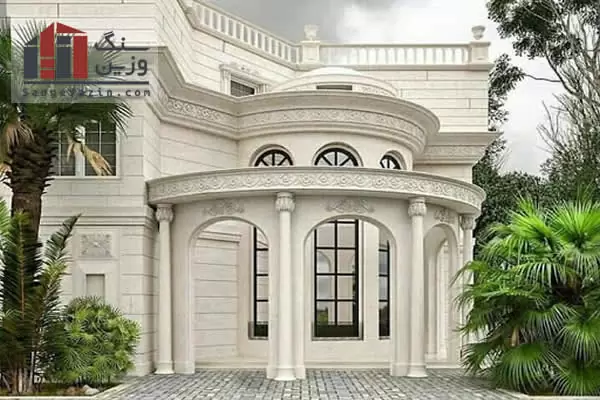 نمای کلاسیک سنگی و نمای سیمانی