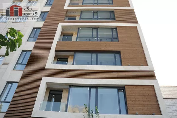 Facade of the building with composite materials