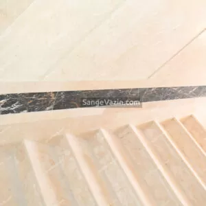 سنگ آباده بی موج به همراه گلدن بلک مشکی در را پله 2