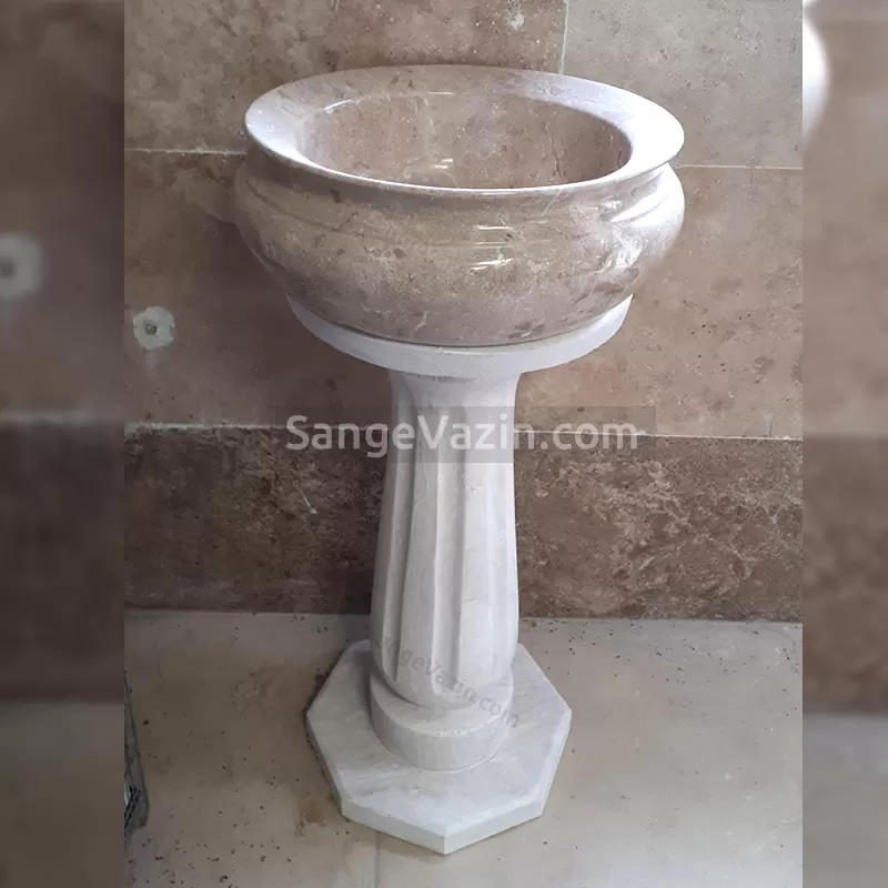 پایه میز و پایه گلدان سنگی به همراه گلدان