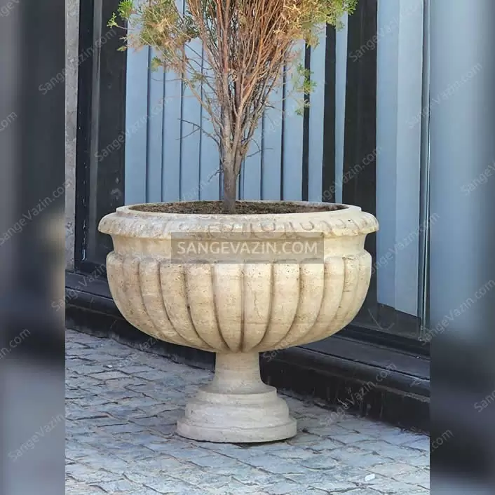 گلدان سنگی طبیعی یاسمن